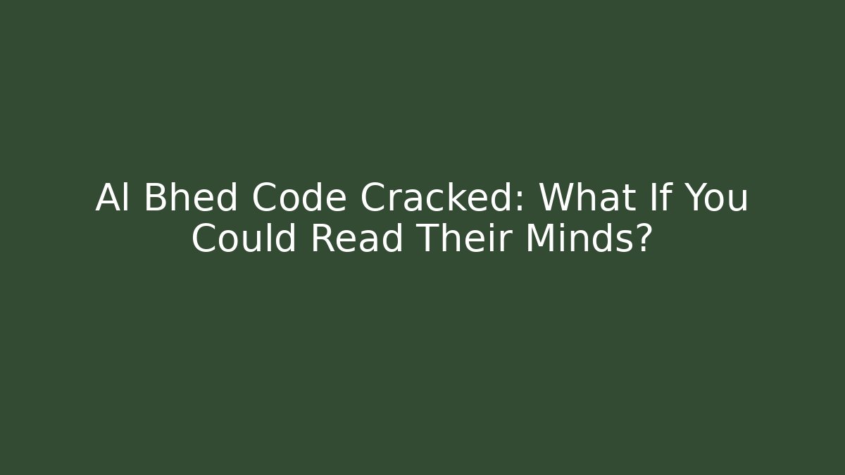 Al Bhed Code Cracked: What If You Could Read Their Minds?
