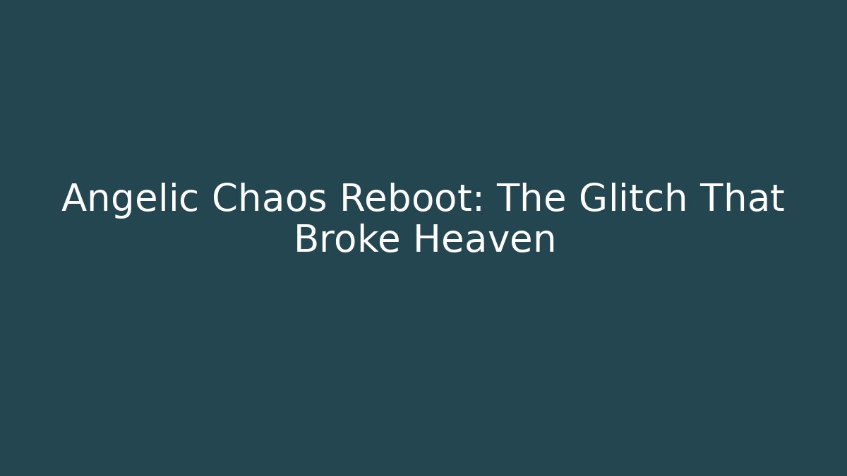 Angelic Chaos Reboot: The Glitch That Broke Heaven