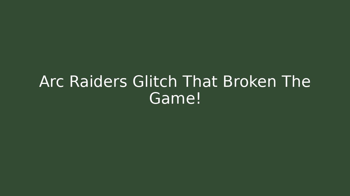 Arc Raiders Glitch That Broken The Game! - Buddy Program