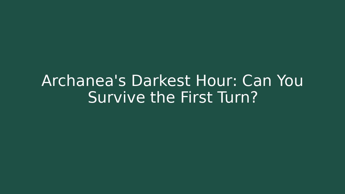 Archanea's Darkest Hour: Can You Survive the First Turn? - Buddy Program