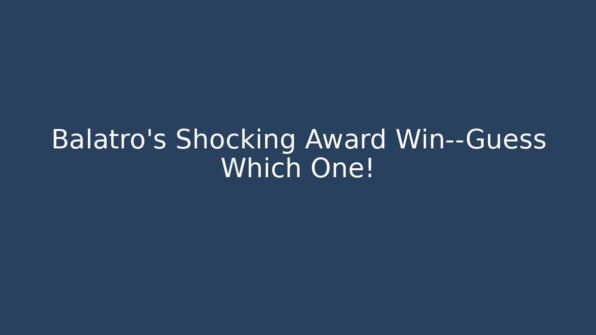 Balatro's Shocking Award Win—Guess Which One! - Buddy Program