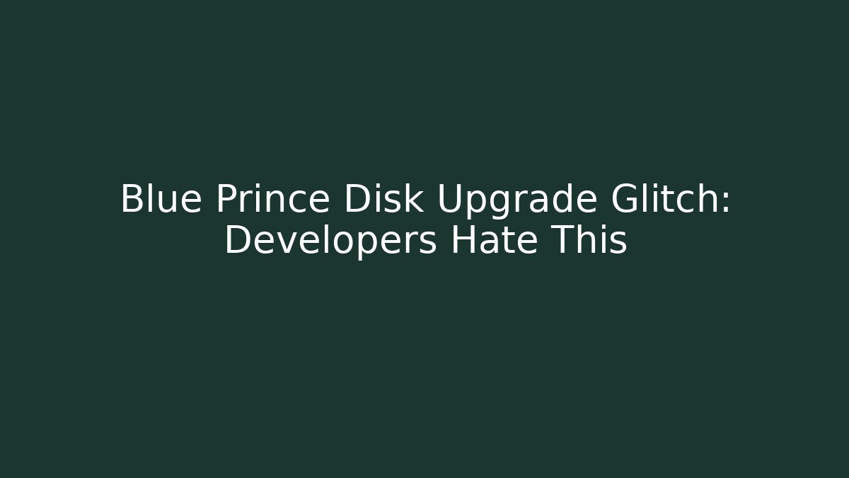 Blue Prince Disk Upgrade Glitch: Developers Hate This