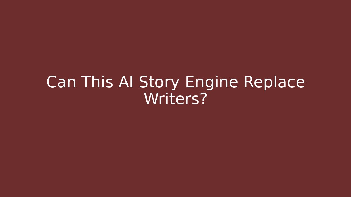 Can This AI Story Engine Replace Writers?