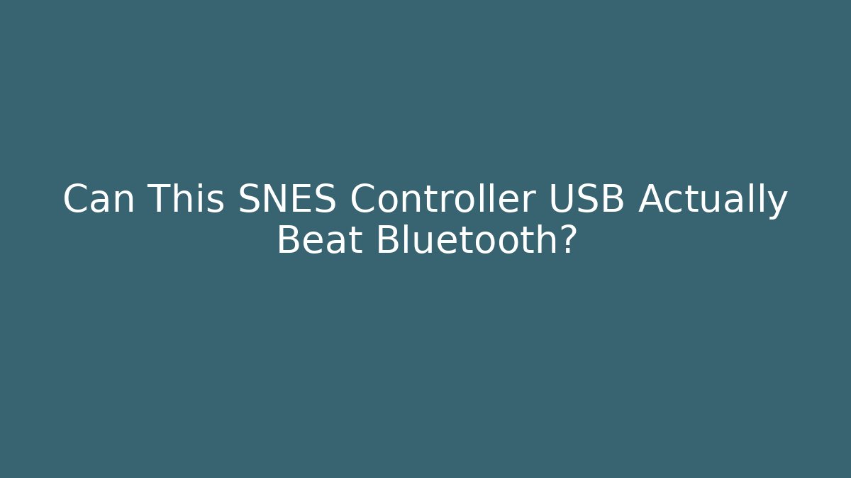 Can This SNES Controller USB Actually Beat Bluetooth?