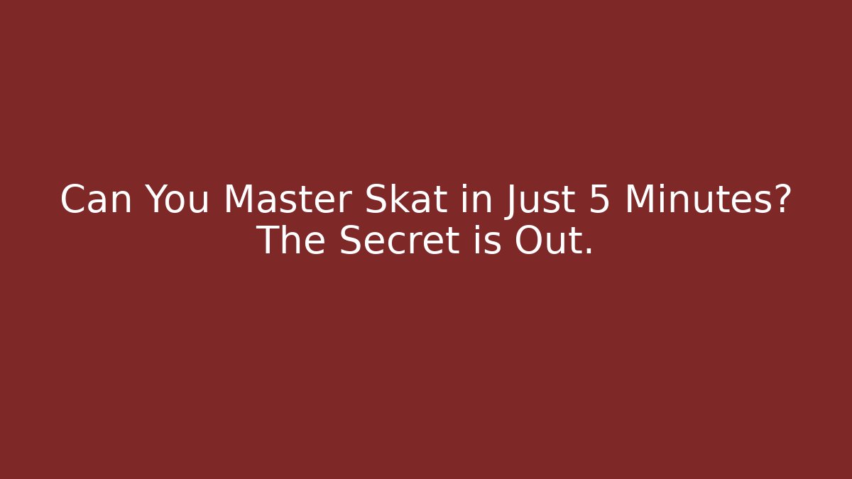 Can You Master Skat in Just 5 Minutes? The Secret is Out.