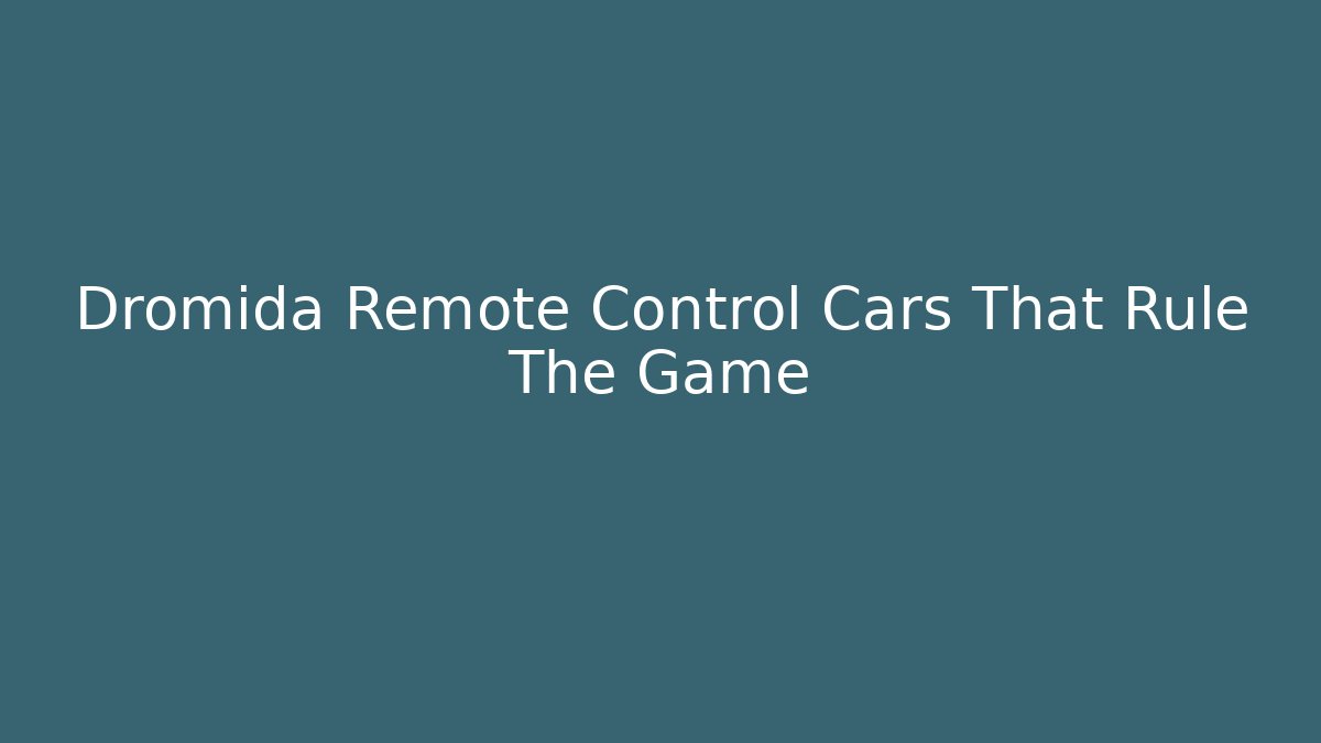 Dromida Remote Control Cars That Rule The Game