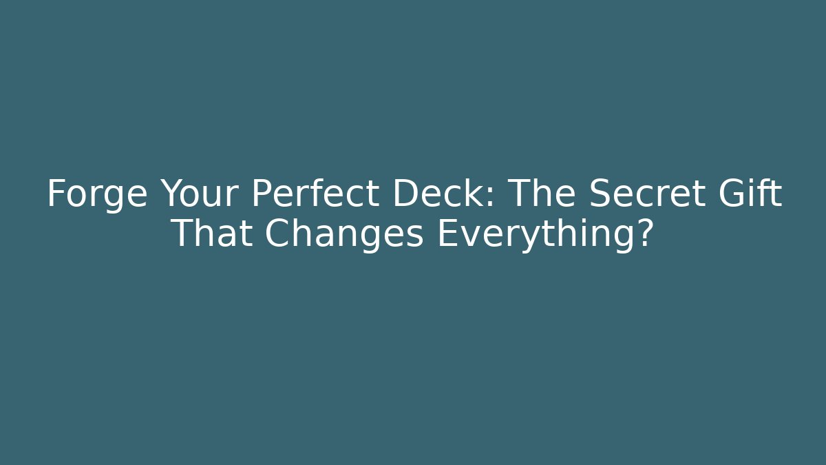 Forge Your Perfect Deck: The Secret Gift That Changes Everything? - Buddy Program