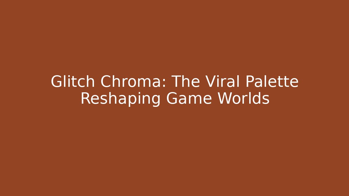Glitch Chroma: The Viral Palette Reshaping Game Worlds