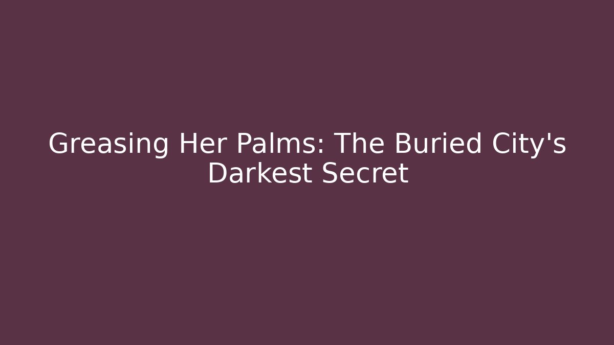 Greasing Her Palms: The Buried City's Darkest Secret