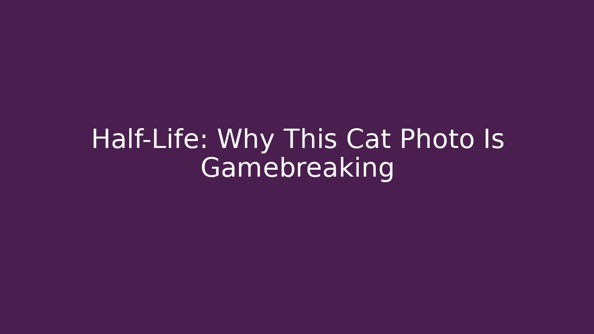 Half-Life: Why This Cat Photo Is Gamebreaking
