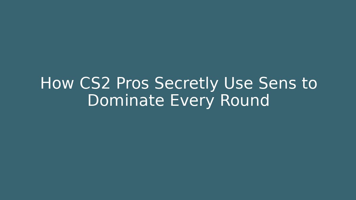 How CS2 Pros Secretly Use Sens to Dominate Every Round - Buddy Program