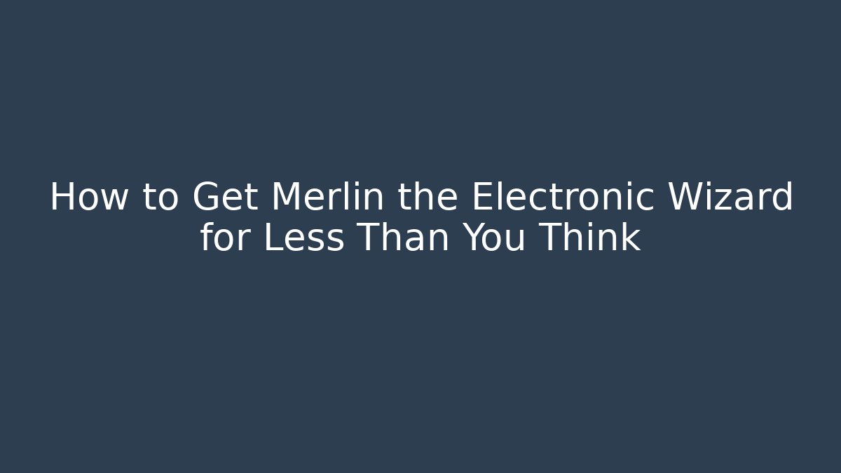 How to Get Merlin the Electronic Wizard for Less Than You Think