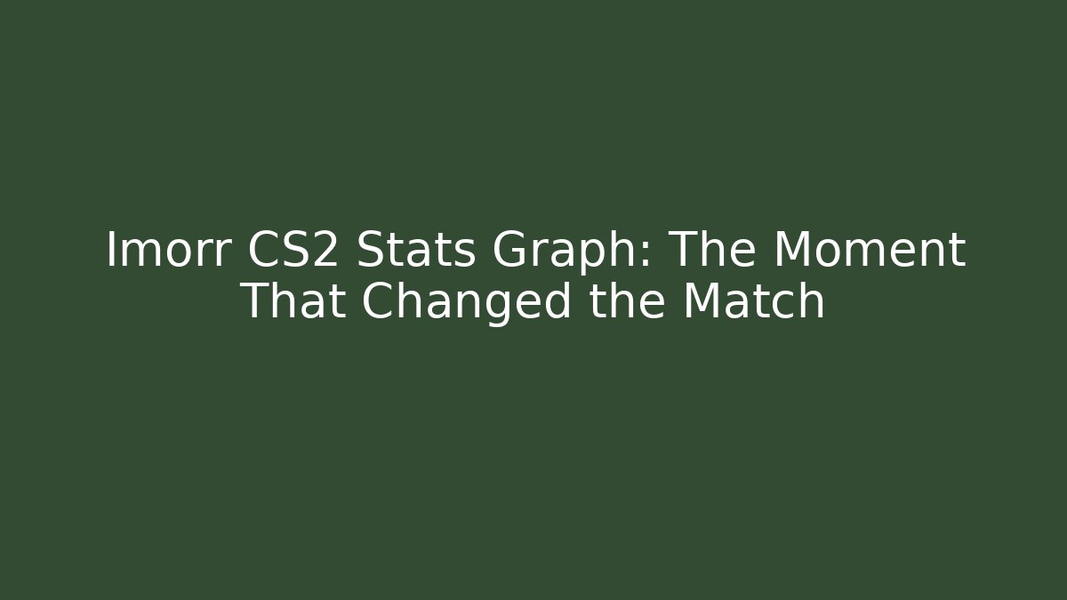 Imorr CS2 Stats Graph: The Moment That Changed the Match
