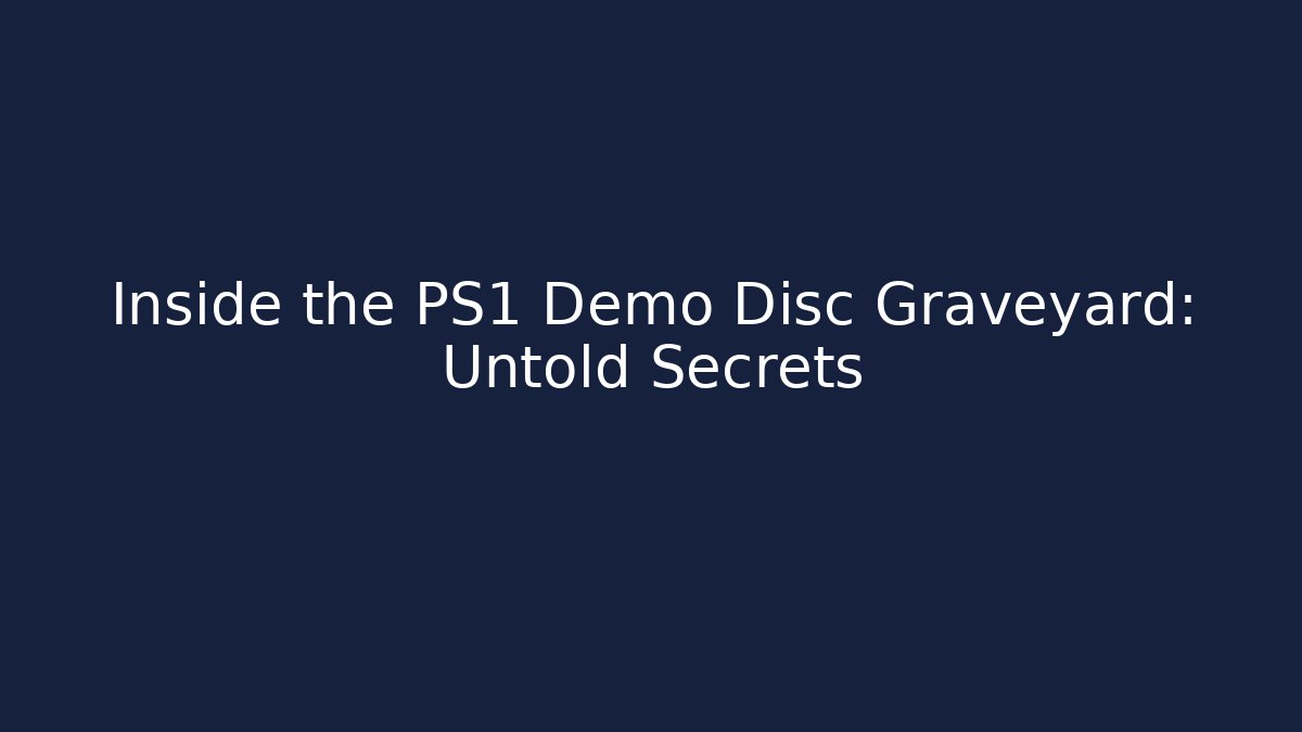 Inside the PS1 Demo Disc Graveyard: Untold Secrets - Buddy Program