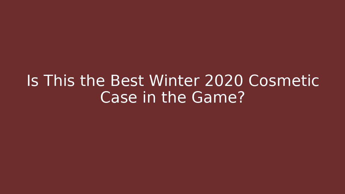 Is This the Best Winter 2020 Cosmetic Case in the Game?