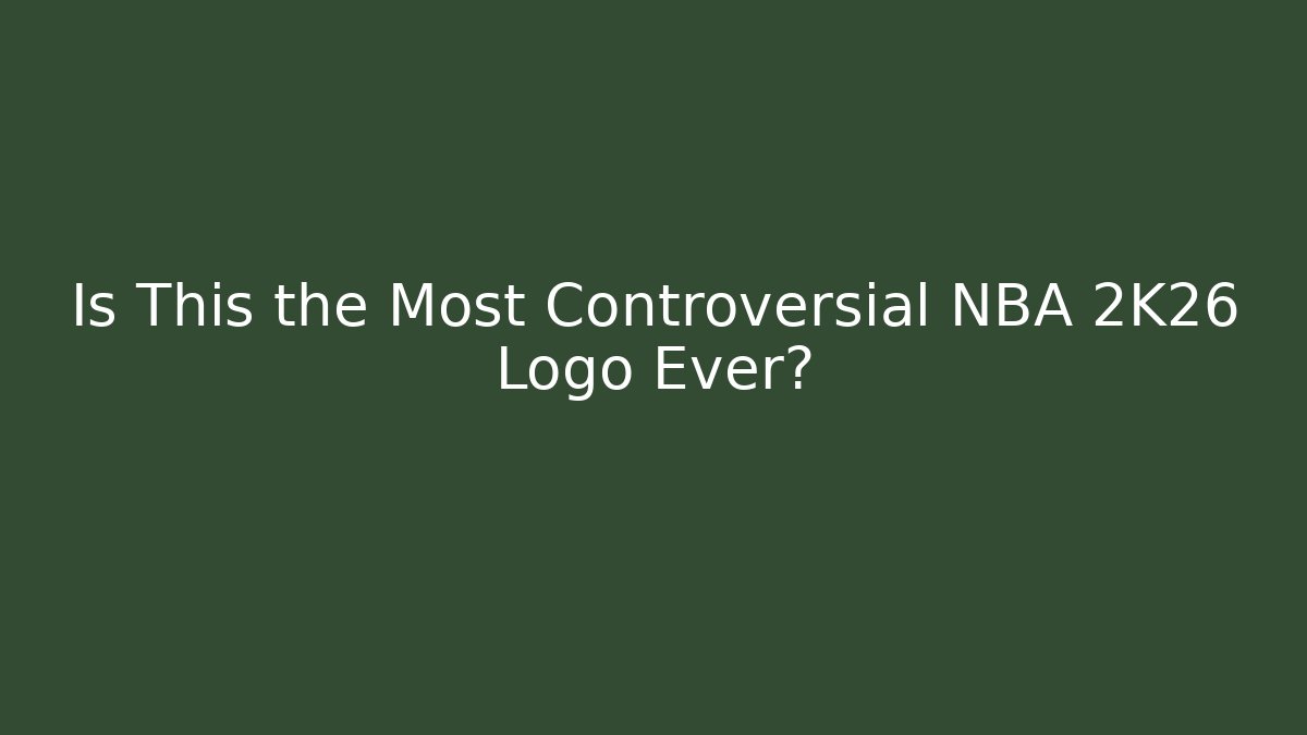 Is This the Most Controversial NBA 2K26 Logo Ever?