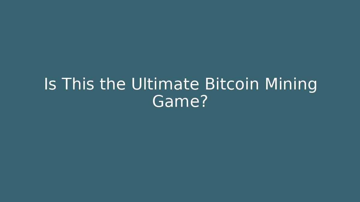 Is This the Ultimate Bitcoin Mining Game? - Buddy Program