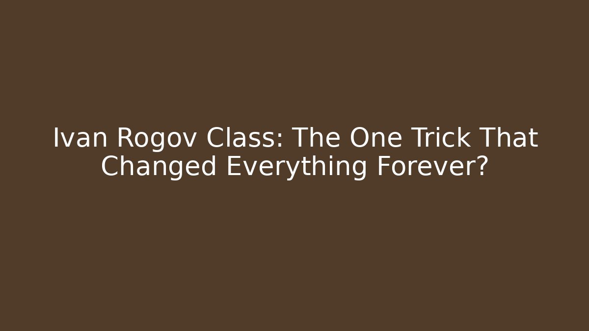 Ivan Rogov Class: The One Trick That Changed Everything Forever? - Buddy Program