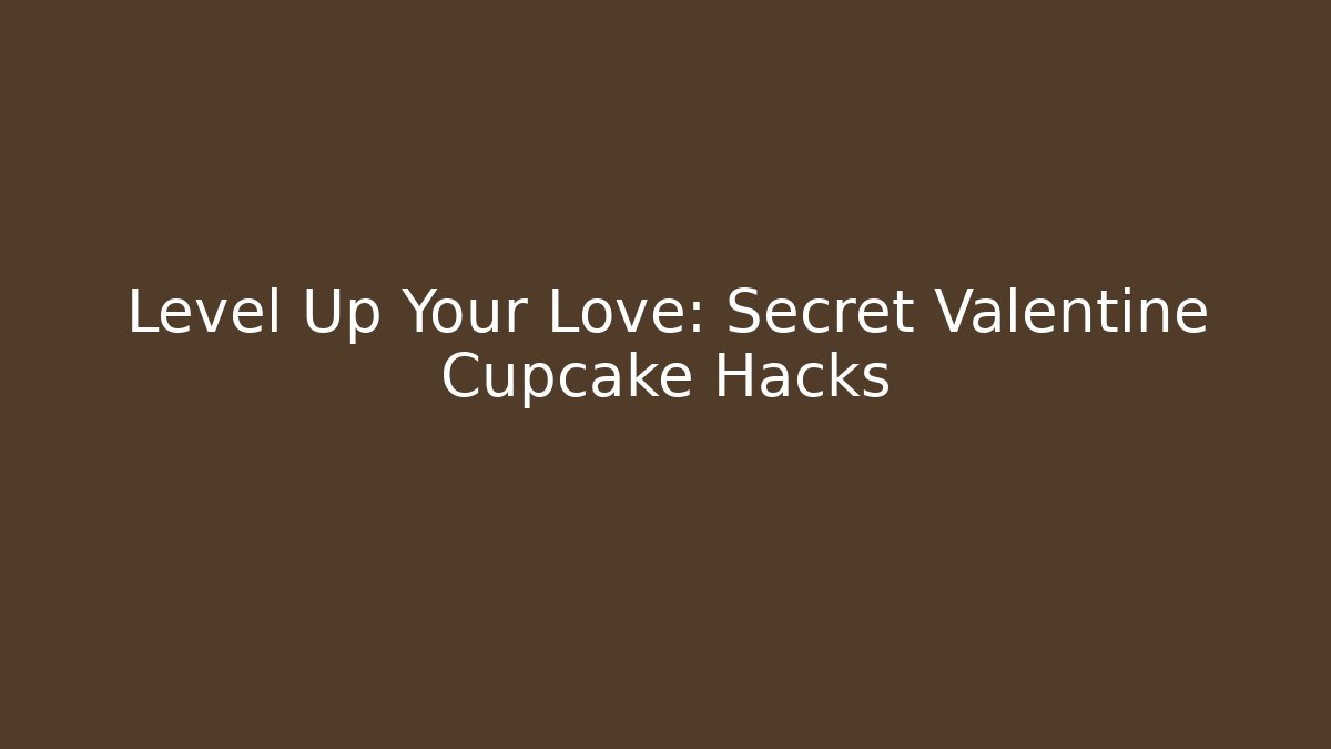 Level Up Your Love: Secret Valentine Cupcake Hacks - Buddy Program