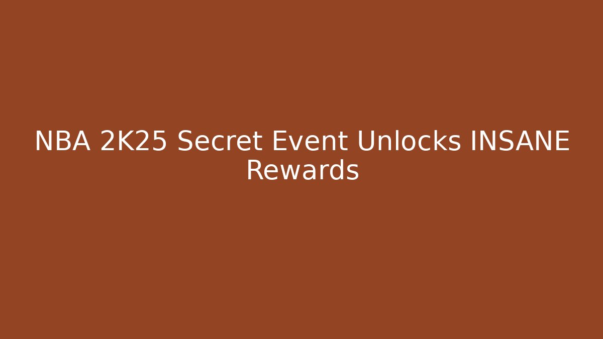 NBA 2K25 Secret Event Unlocks INSANE Rewards - Buddy Program