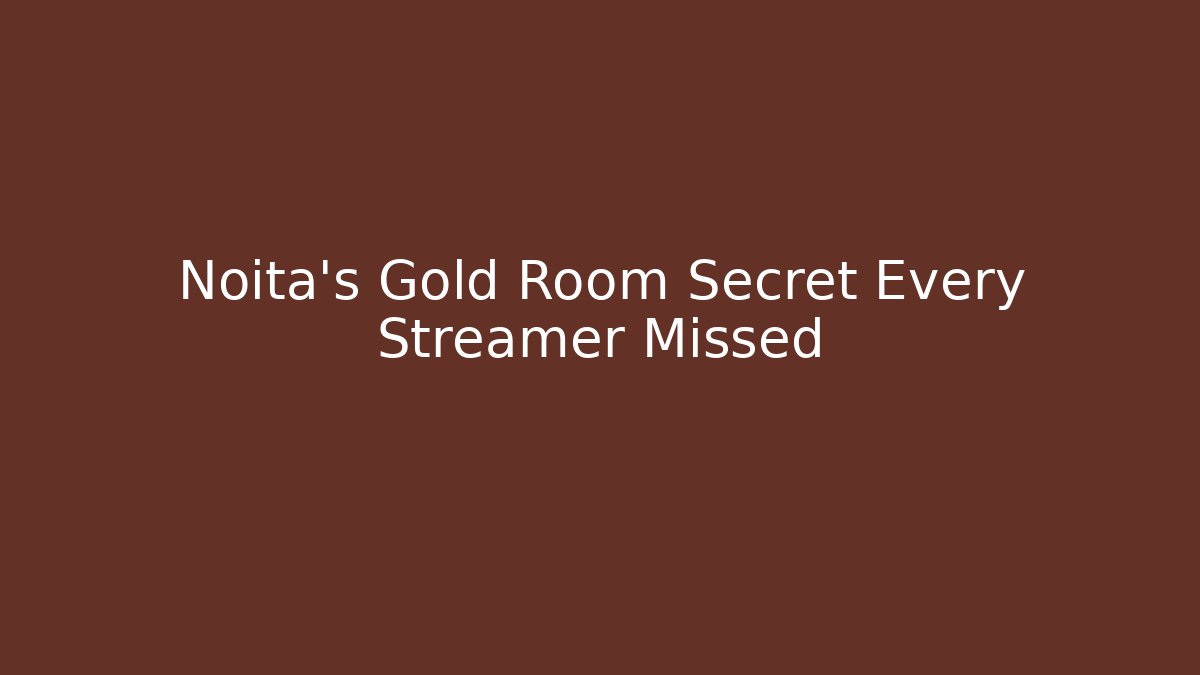 Noita's Gold Room Secret Every Streamer Missed