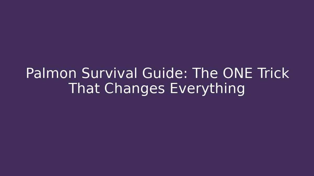 Palmon Survival Guide: The ONE Trick That Changes Everything - Buddy Program