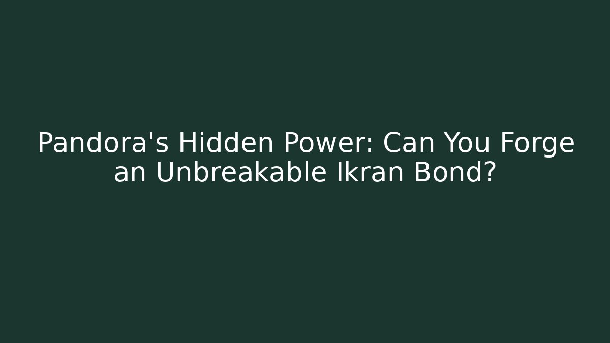 Pandora's Hidden Power: Can You Forge an Unbreakable Ikran Bond? - Buddy Program