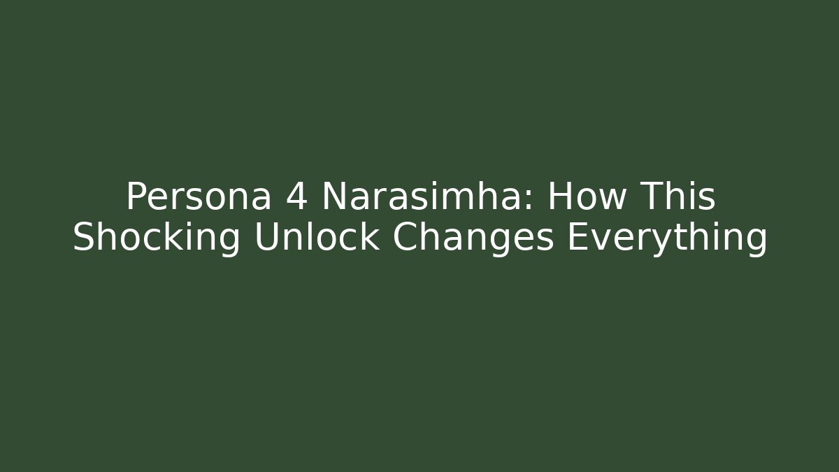 Persona 4 Narasimha: How This Shocking Unlock Changes Everything - Buddy Program