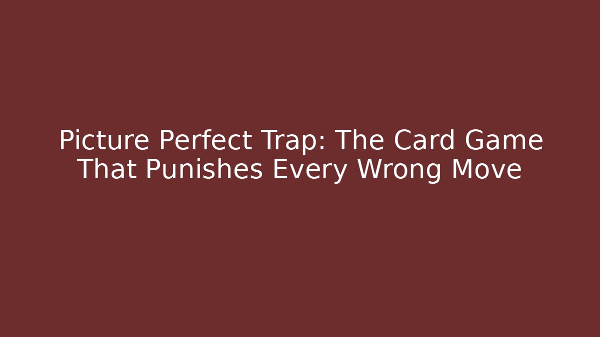 Picture Perfect Trap: The Card Game That Punishes Every Wrong Move