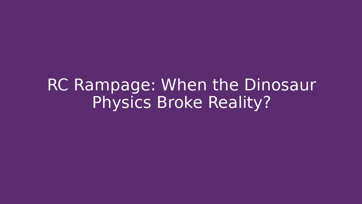 RC Rampage: When the Dinosaur Physics Broke Reality?