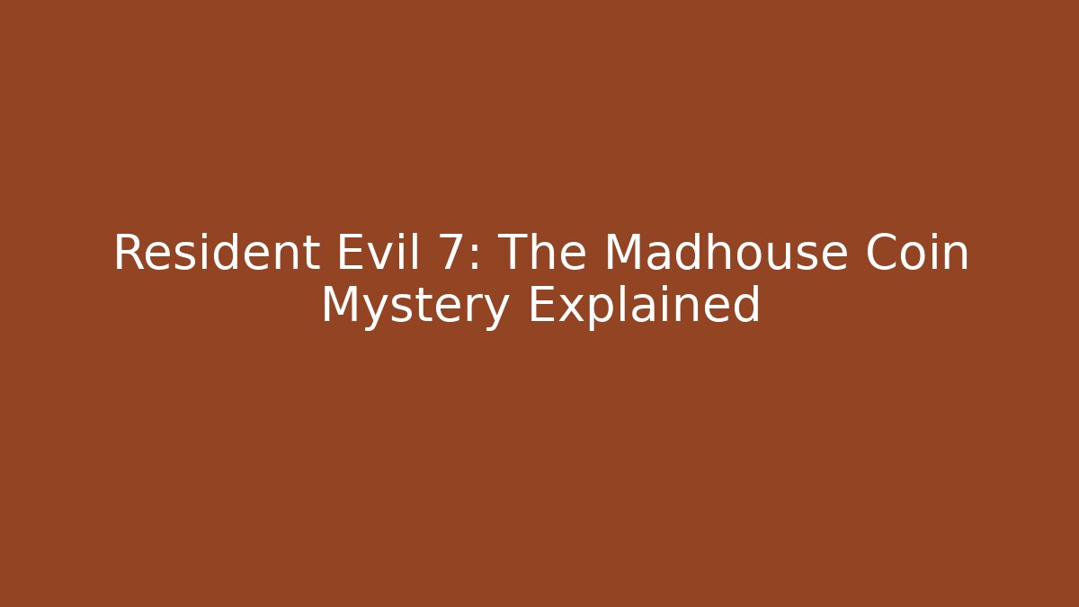 Resident Evil 7: The Madhouse Coin Mystery Explained