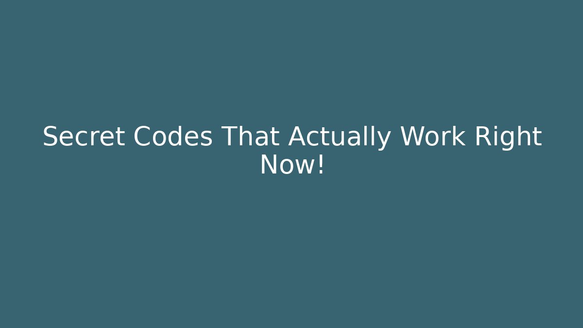 Secret Codes That Actually Work Right Now! - Buddy Program