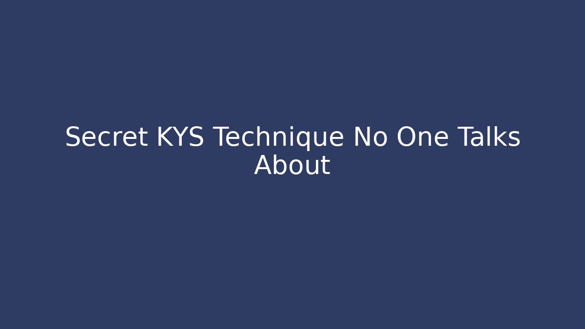 Secret KYS Technique No One Talks About - Buddy Program