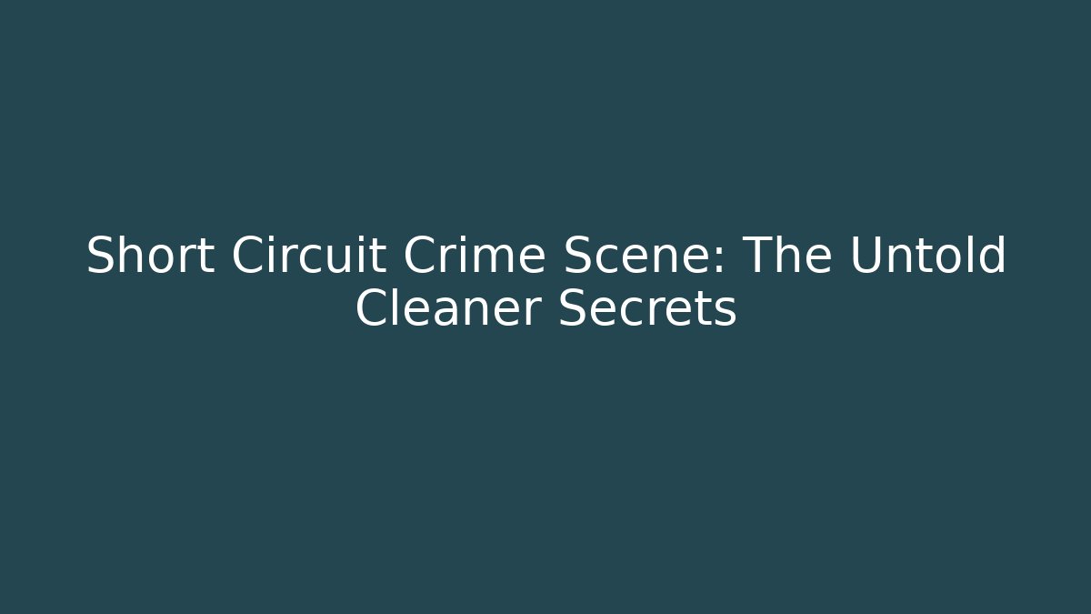 Short Circuit Crime Scene: The Untold Cleaner Secrets - Buddy Program