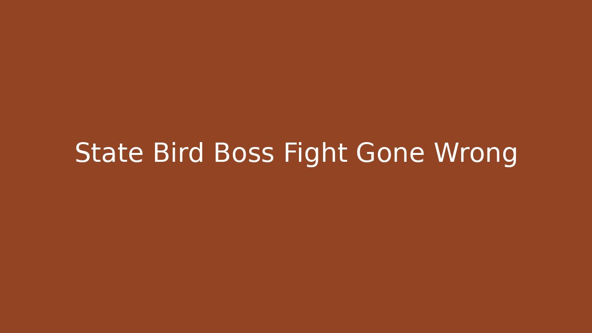 State Bird Boss Fight Gone Wrong