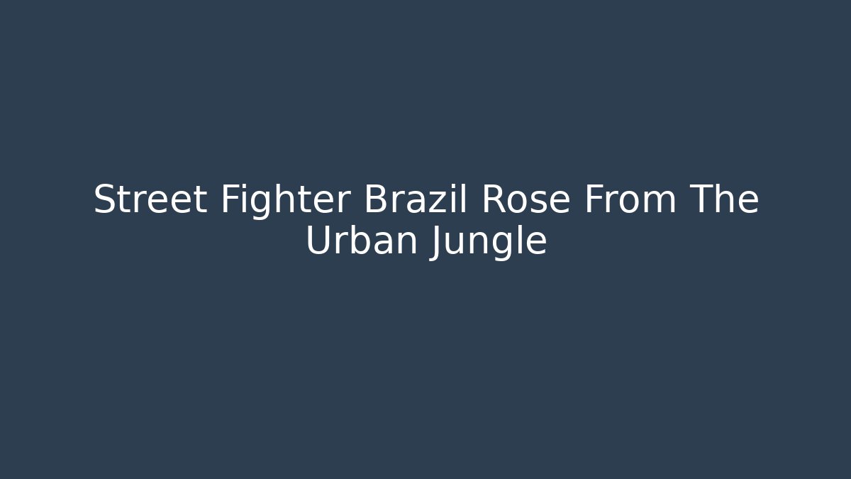 Street Fighter Brazil Rose From The Urban Jungle