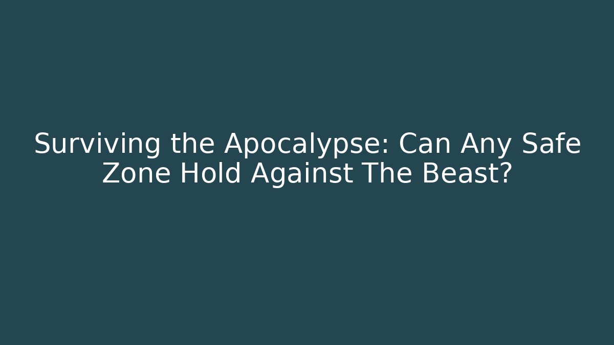 Surviving the Apocalypse: Can Any Safe Zone Hold Against The Beast?
