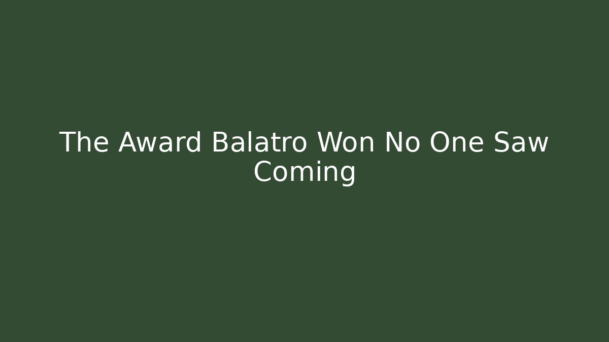 The Award Balatro Won No One Saw Coming