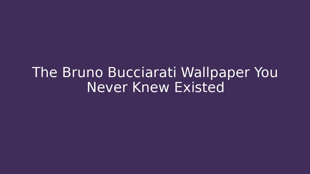 The Bruno Bucciarati Wallpaper You Never Knew Existed