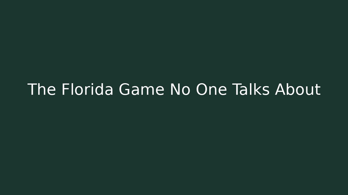 The Florida Game No One Talks About - Buddy Program