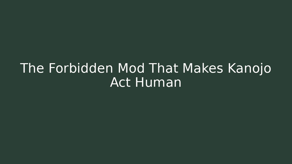 The Forbidden Mod That Makes Kanojo Act Human