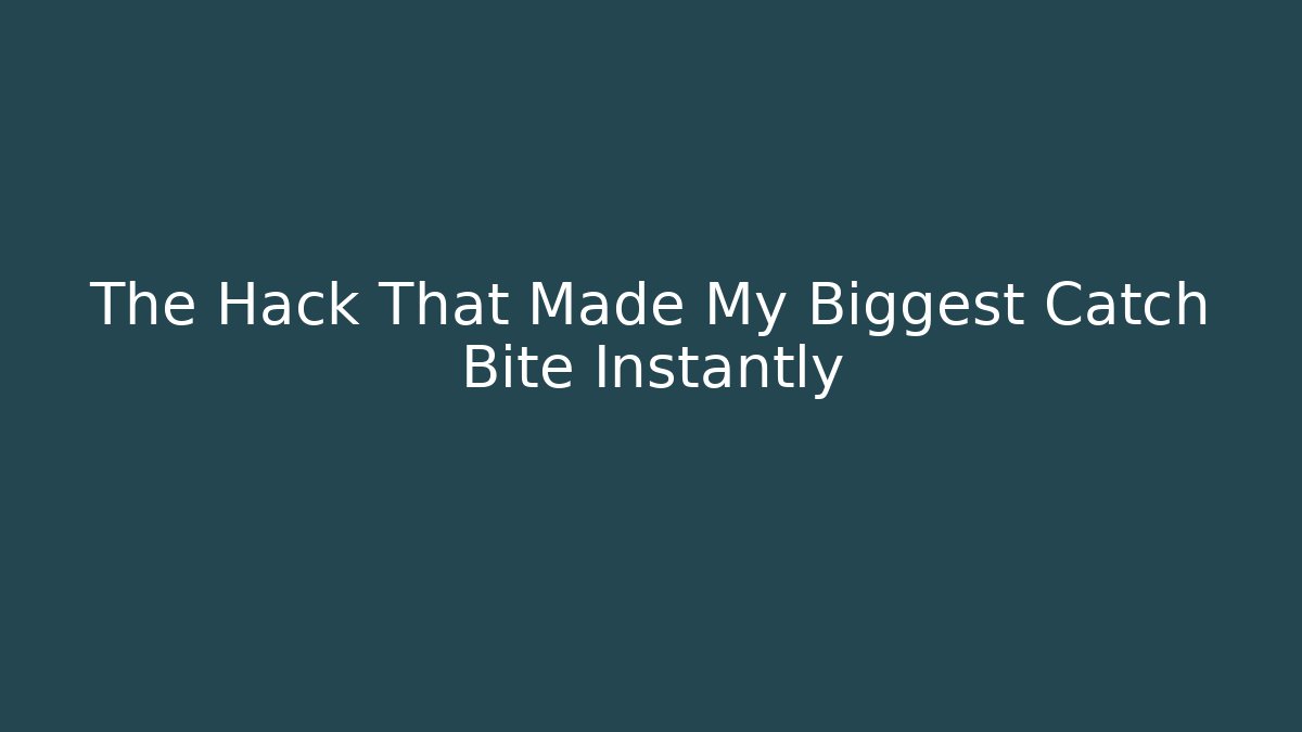 The Hack That Made My Biggest Catch Bite Instantly - Buddy Program