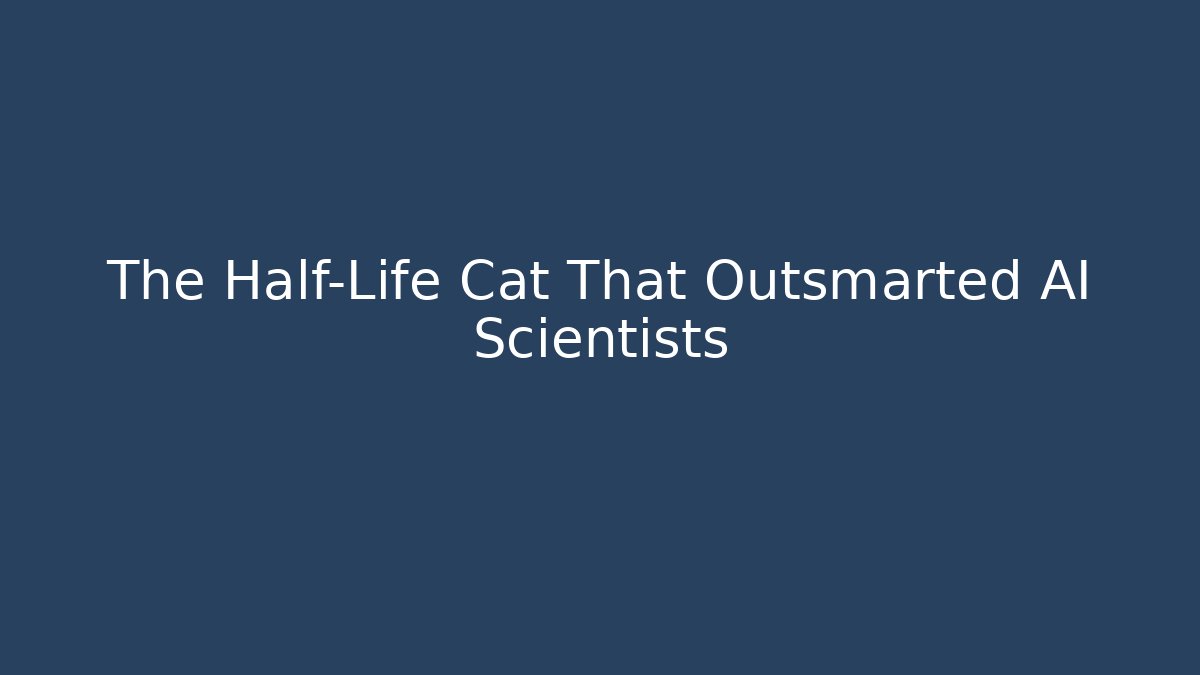 The Half-Life Cat That Outsmarted AI Scientists