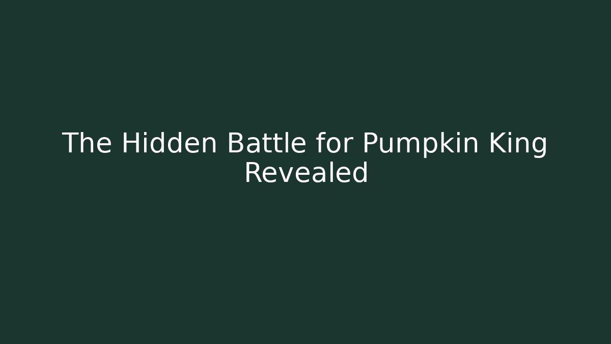 The Hidden Battle for Pumpkin King Revealed - Buddy Program