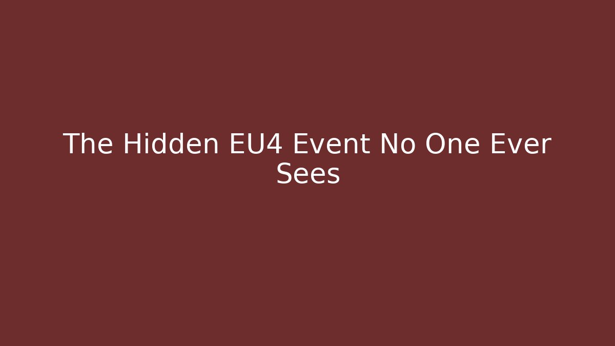The Hidden EU4 Event No One Ever Sees