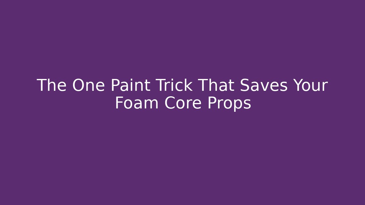 The One Paint Trick That Saves Your Foam Core Props
