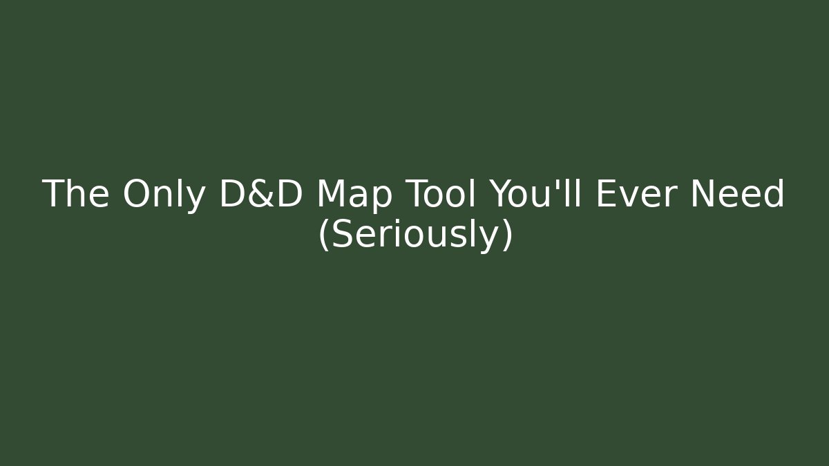 The Only D&D Map Tool You'll Ever Need (Seriously) - Buddy Program