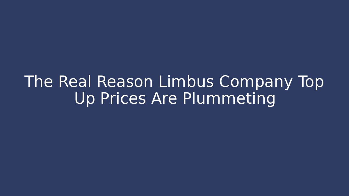 The Real Reason Limbus Company Top Up Prices Are Plummeting