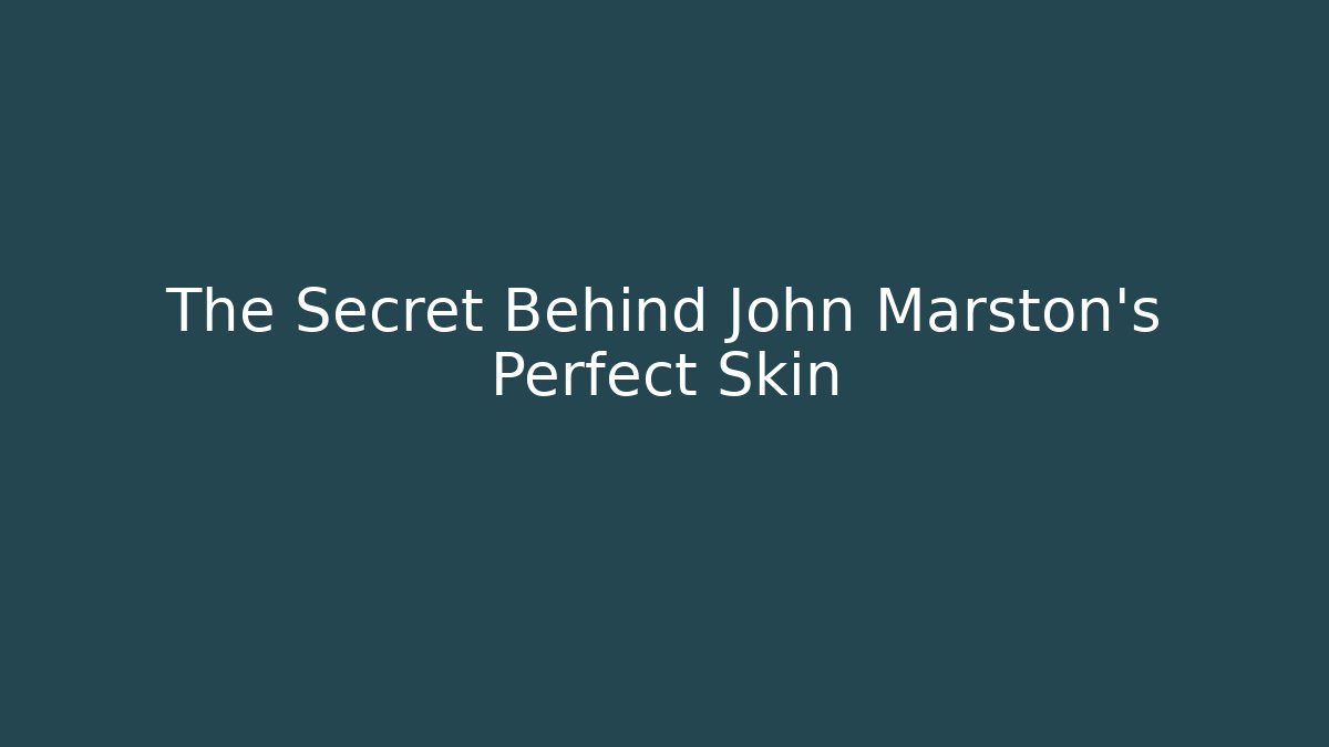The Secret Behind John Marston's Perfect Skin - Buddy Program