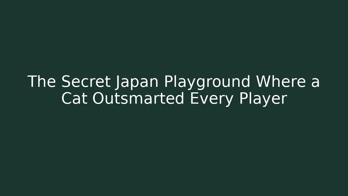 The Secret Japan Playground Where a Cat Outsmarted Every Player - Buddy Program